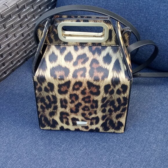 Betsy Johnson leopard crossbody bag with jeweled design - Picture 3 of 9